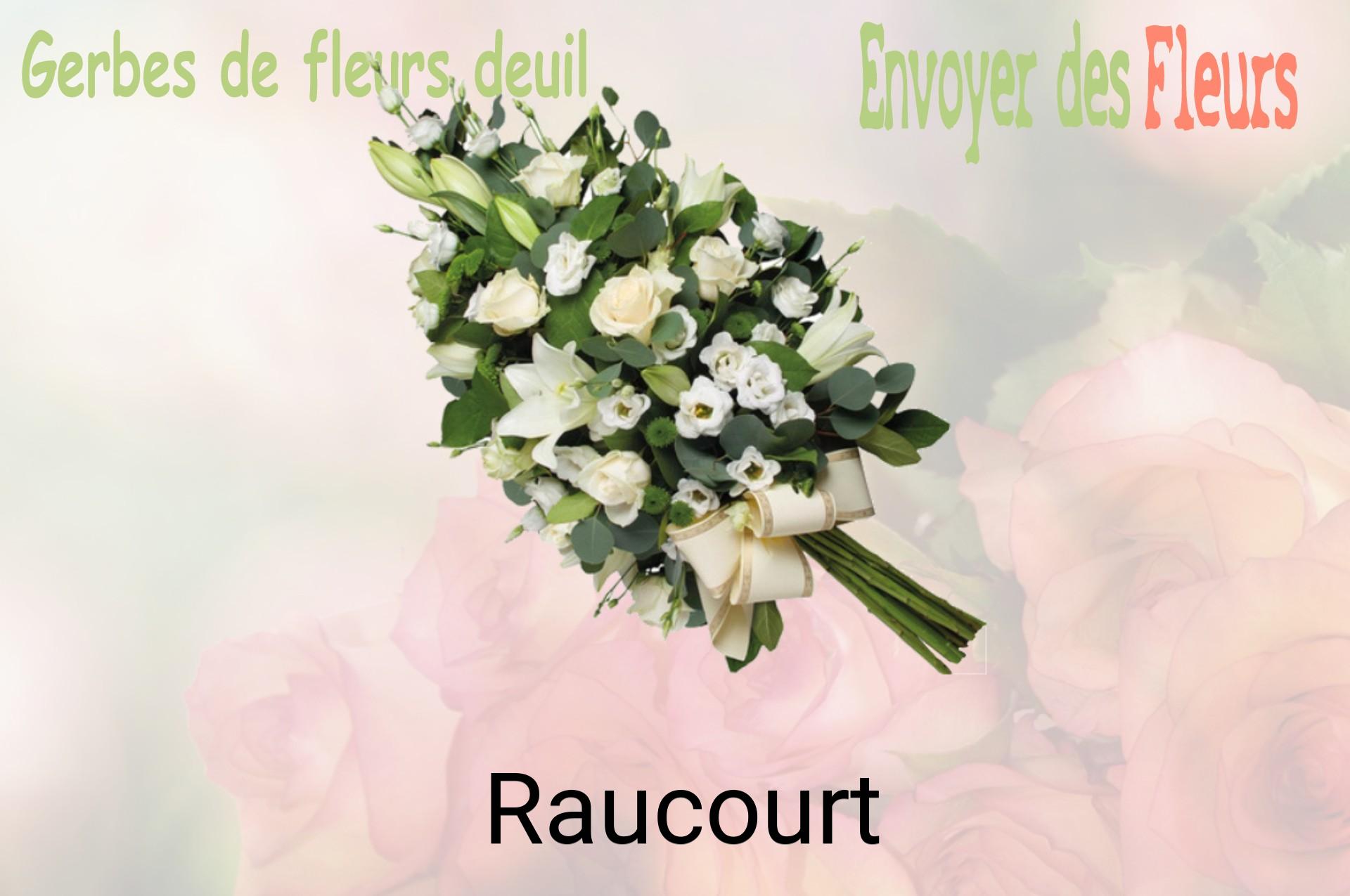 Gerbe de fleurs de deuil livrée à Raucourt
